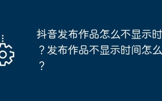 Douyinに作品を投稿すると時間が表示されないのはなぜですか?作品を公開する際に時間が表示されない場合はどうすればよいですか?
