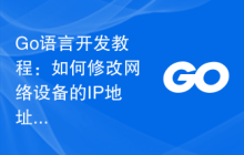 Go语言开发教程:如何修改网络设备的IP地址