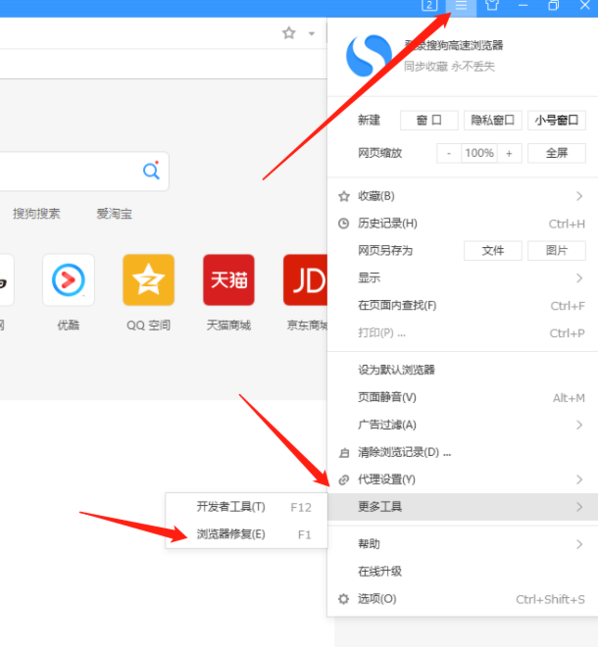 What should I do if Sogou Browser cannot open the web page?