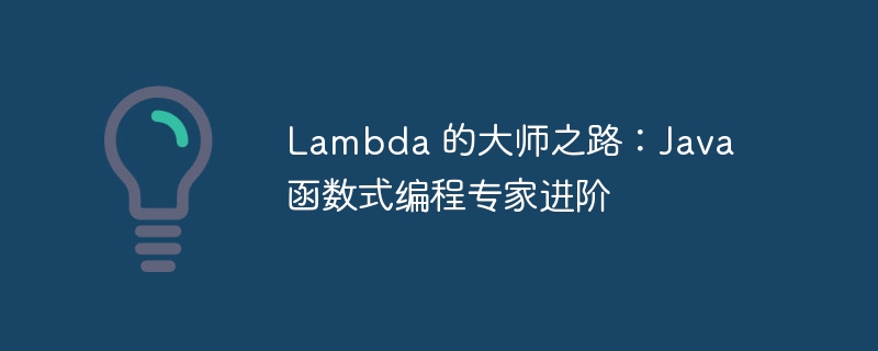 Lambda 的大师之路：Java 函数式编程专家进阶-java教程-