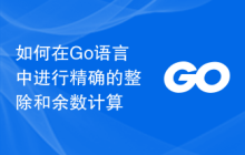 如何在Go语言中进行精确的整除和余数计算