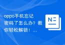 oppo手机忘记密码了怎么办？教你轻松解锁！