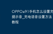 OPPOa91手机怎么设置充电提示音_充电语音设置方法教程