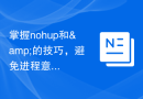 掌握nohup和&的技巧，避免进程意外终止