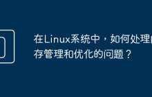 在Linux系统中，如何处理内存管理和优化的问题？