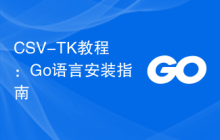 CSV-TK教程:Go语言安装指南