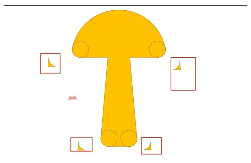 Grafische Methode zum Zeichnen eines Pilzsymbols in PPT