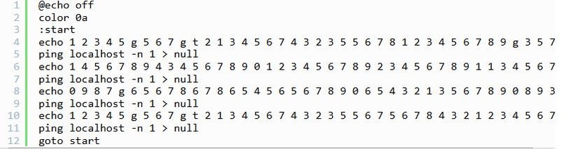 WIN10系统使用cmd命令制作数字雨小程序的详细步骤