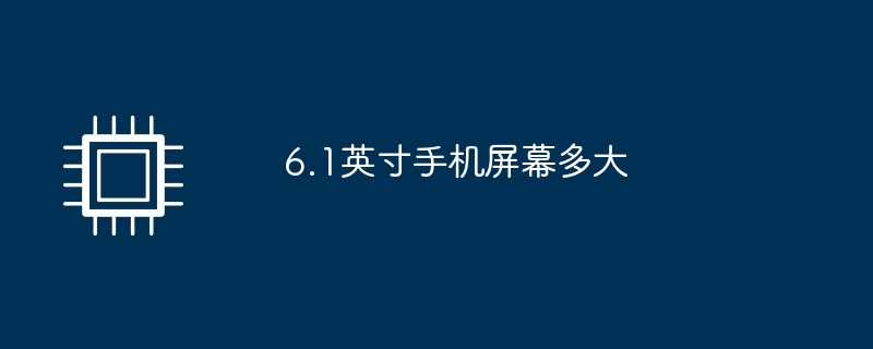 6.1인치 휴대폰 화면은 얼마나 큽니까?