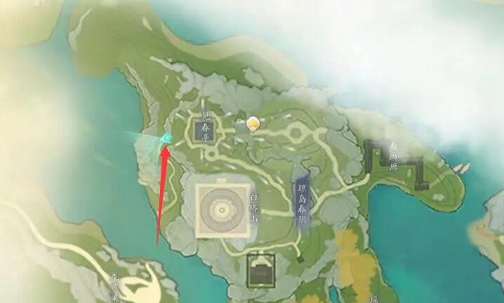 The location of the beast offering treasure in Wudingfang in the mobile game Shooting Condor