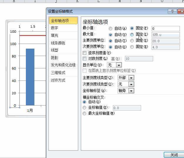 Excelの縦棒グラフに赤い直線を追加する方法