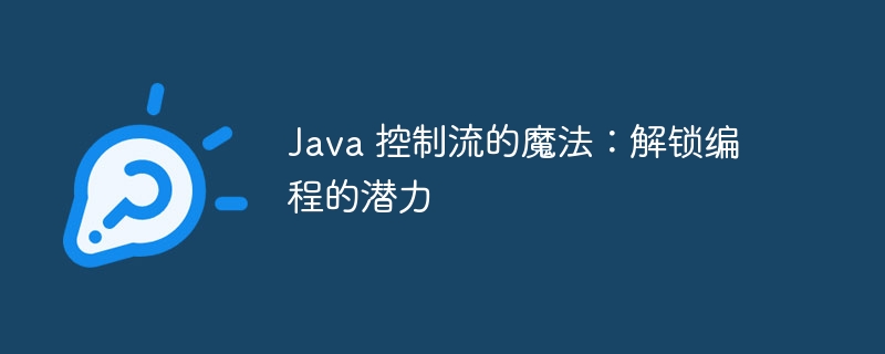 java 控制流的魔法：解锁编程的潜力