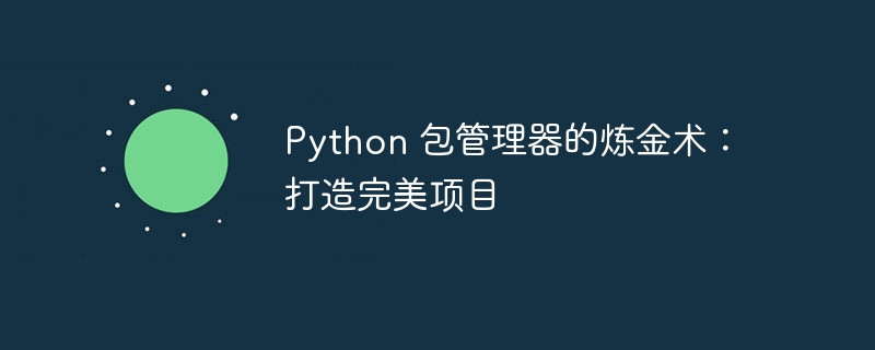 python 包管理器的炼金术：打造完美项目