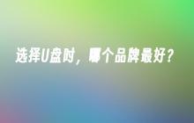 选择U盘时，哪个品牌最好？