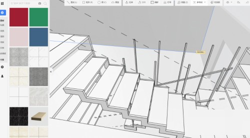 How to design Kujiale stair handrails_Kooljiale stair handrail design tutorial