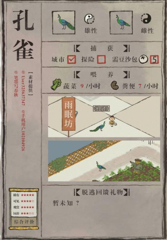 Jiangnan Hundred Scenes Buku Bergambar Merak Haiwan Kecil