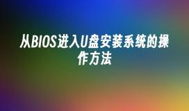 从BIOS进入U盘安装系统的操作方法