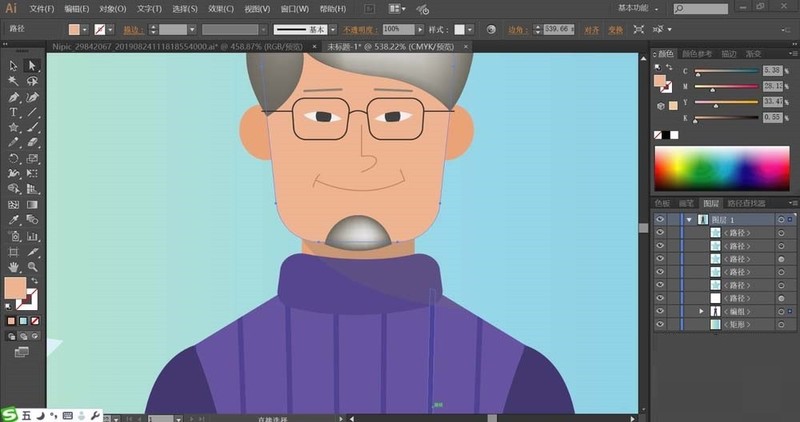 Detailed method of using AI to create illustrations of a homely man wearing a sweater