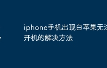 iphone手机出现白苹果无法开机的解决方法