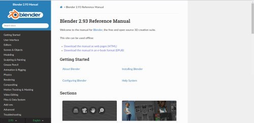 So zeigen Sie das Referenzhandbuch in Blender an_Tutorial zum Anzeigen des Referenzhandbuchs in Blender