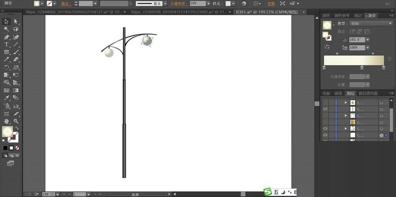 Operation content of making street light poles with AI