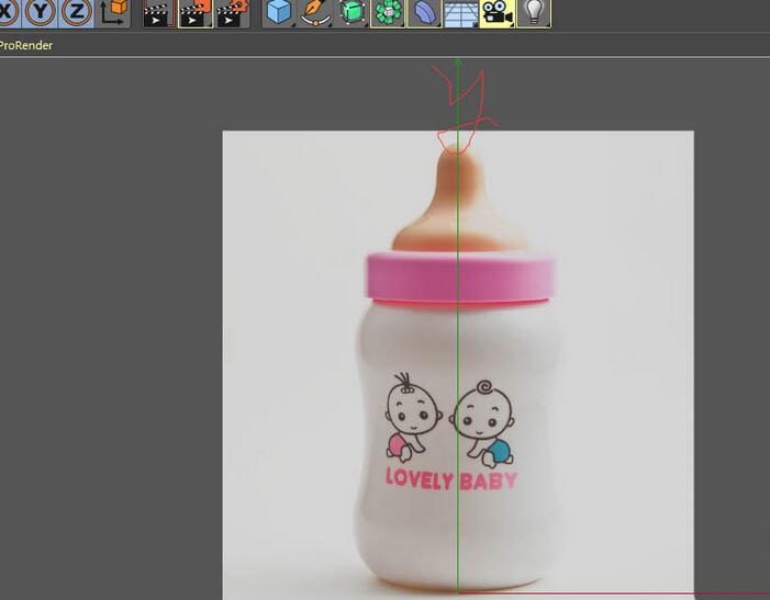 Specific methods for modeling a child’s milk bottle model in C4D