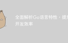 全面解析Go语言特性，提升开发效率