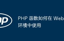 PHP 函数如何在 Web 环境中使用
