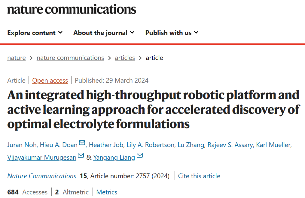 比手動快13倍多，「機器人+AI」發現電池最佳電解質，加速材料研究