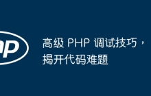 高级 PHP 调试技巧，揭开代码难题