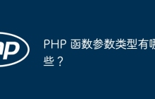 PHP 函数参数类型有哪些？