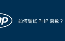 如何调试 PHP 函数？