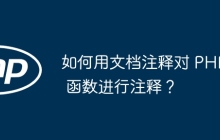 如何用文档注释对 PHP 函数进行注释？
