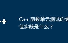 C++ 函数单元测试的最佳实践是什么?