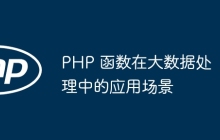 PHP 函数在大数据处理中的应用场景