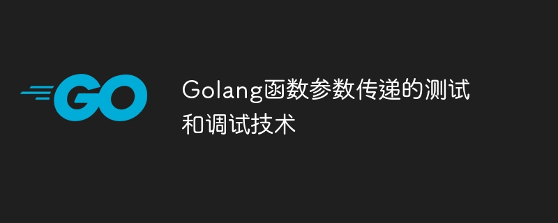 Test- und Debugging-Techniken für die Übergabe von Golang-Funktionsparametern