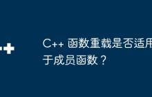 C++ 函数重载是否适用于成员函数?