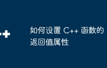 如何设置 C++ 函数的返回值属性