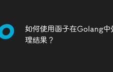 如何使用函子在Golang中处理结果？