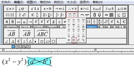 수식을 지우는 MathType 단계