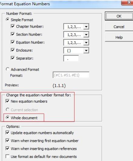 Mathtype批量修改公式编号的操作方法