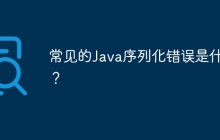 常见的Java序列化错误是什么?