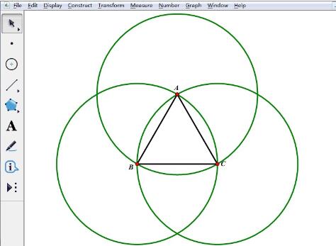 幾何畫板繪製萊洛三角形的操作方法