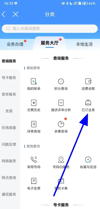 How to check the scheduled services of China Mobile
