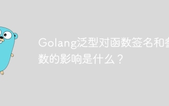 Golang ジェネリックは関数のシグネチャとパラメーターにどのような影響を与えますか?