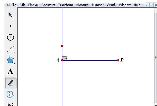 Geometry Sketchpad에서 직각에 직각 기호를 추가하는 작업 과정