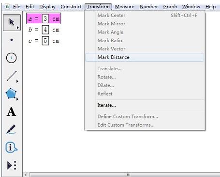 A graphic method for drawing a triangle with known three side lengths using geometric sketchpad