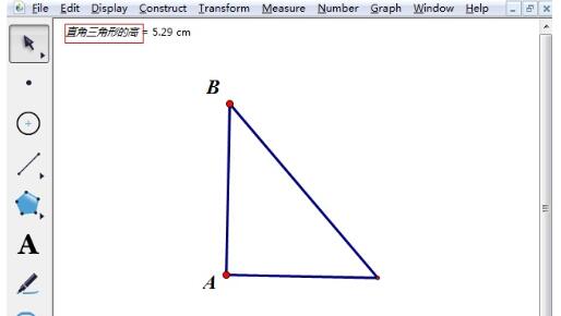 Geometry Sketchpad에서 측정값의 이름을 변경하는 단계