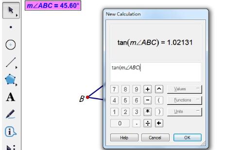 几何画板求锐角的正切值的方法教程
