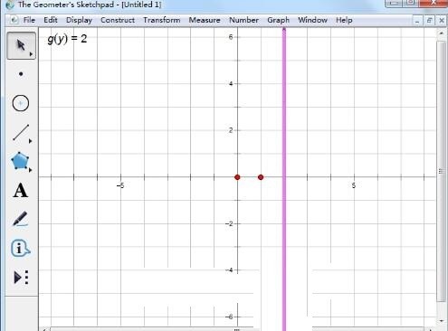 几何画板作x=2的直线的相关操作
